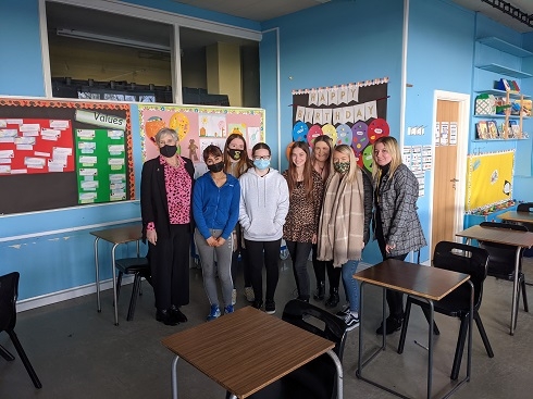 Group of students standing in childcare classroom