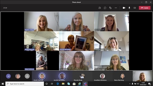 Screenshot of teams call with staff from Inclusive Learning Team