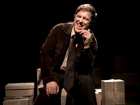 Male performing on stage