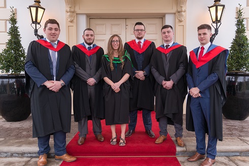 Group of students in their graduation gowns