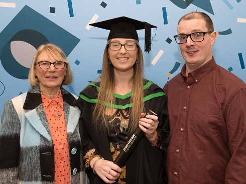 Family group photo at graduation