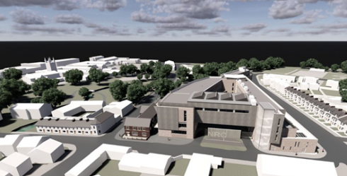 Artist impression of new coleraine campus building