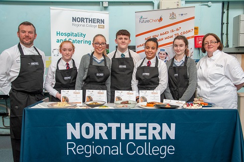 Catering students at a College exhibition stand