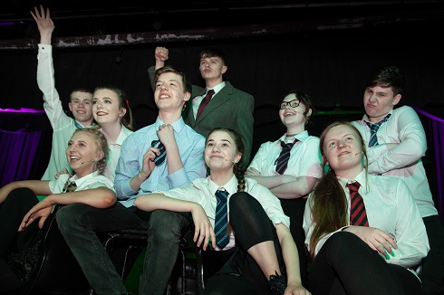 Group of performing art students