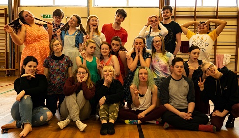 Group of performing art students