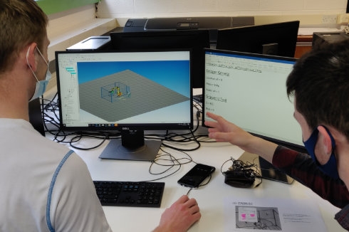 Students at computer screen