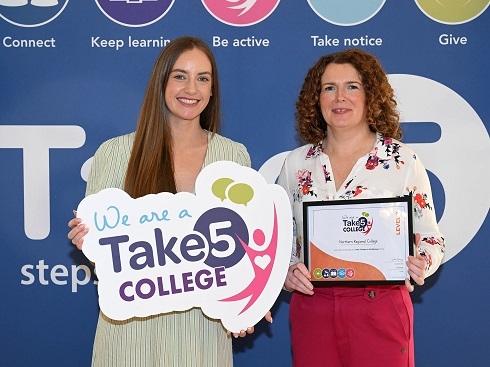 Northern Regional College Recognised for Commitment to Student Wellbeing with Take 5 Award